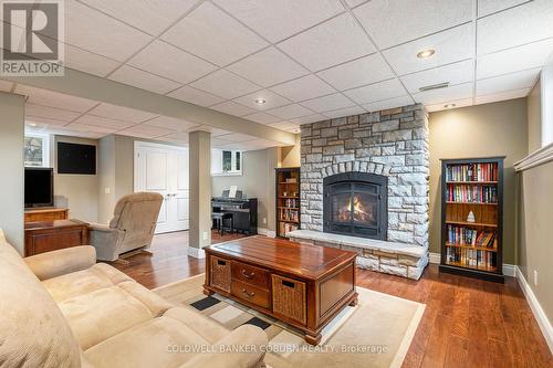 12390 Ormond Road, North Dundas, ON - Indoor Photo Showing Living Room With Fireplace