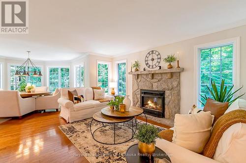 24 Birchwood Drive, Huntsville (Brunel), ON - Indoor Photo Showing Living Room With Fireplace