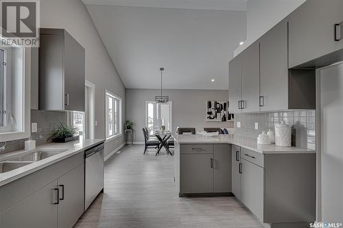 202 Kostiuk Crescent, Saskatoon, SK - Indoor Photo Showing Kitchen With Double Sink