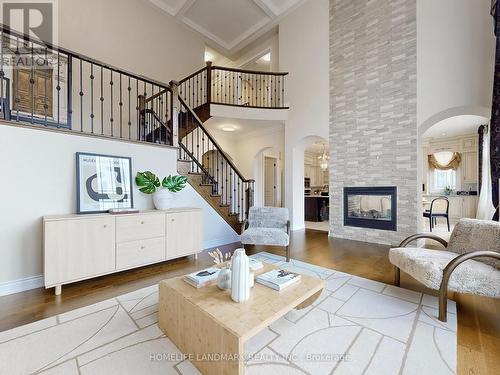 30 Heintzman Crescent, Vaughan, ON - Indoor Photo Showing Living Room With Fireplace