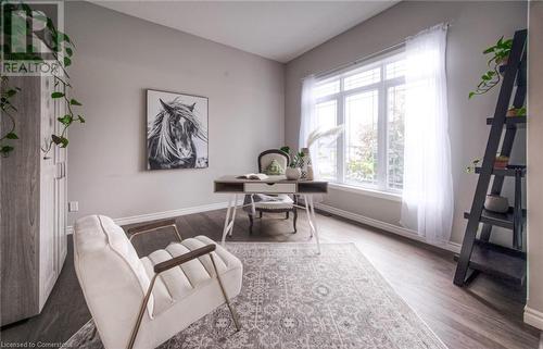 Home office featuring a healthy amount of sunlight and wood-type flooring - 66 Lock Street, Innerkip, ON - Indoor