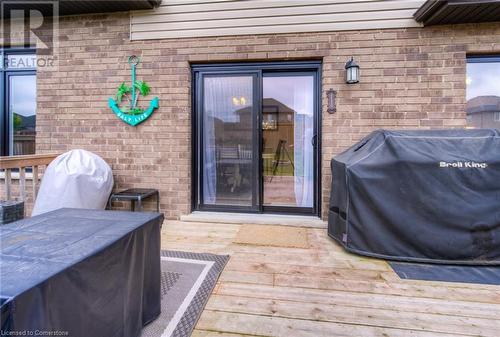 Deck with area for grilling - 66 Lock Street, Innerkip, ON - Outdoor With Deck Patio Veranda With Exterior