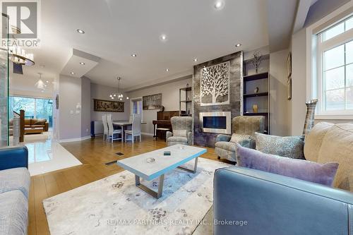 25 Crispin Court, Markham, ON - Indoor Photo Showing Living Room With Fireplace