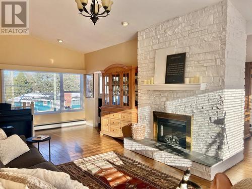 1475 Albatross Avenue, Kitimat, BC - Indoor Photo Showing Living Room With Fireplace