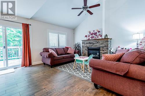 25 - 7 Gibson Place, St. Catharines (451 - Downtown), ON - Indoor Photo Showing Living Room With Fireplace