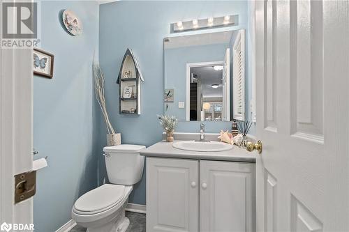 Bathroom featuring vanity and toilet - 17 Emslie Street, Halton, ON - Indoor Photo Showing Bathroom