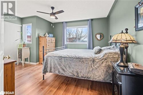 Bedroom with ceiling fan and hardwood / wood-style floors - 17 Emslie Street, Halton, ON - Indoor Photo Showing Bedroom