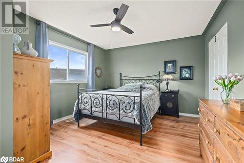 Bedroom with ceiling fan and light wood-type flooring - 17 Emslie Street, Halton, ON - Indoor Photo Showing Bedroom