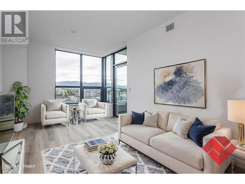 VIRTUALLY STAGED, Furniture and decor not included - 1488 Bertram Street Unit# 605, Kelowna, BC - Indoor Photo Showing Living Room