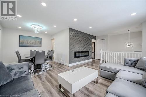 201 Erinbrook Drive, Kitchener, ON - Indoor Photo Showing Living Room With Fireplace