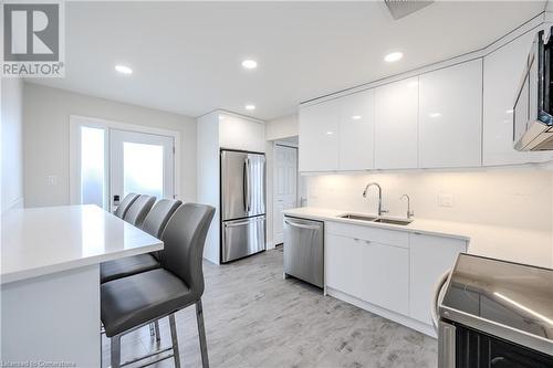 201 Erinbrook Drive, Kitchener, ON - Indoor Photo Showing Kitchen With Double Sink With Upgraded Kitchen