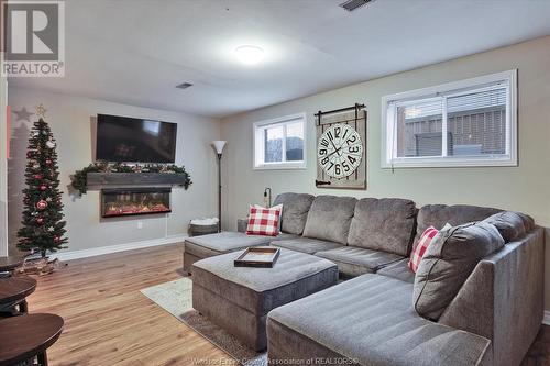 12830 St. Gregory'S Road, Tecumseh, ON - Indoor Photo Showing Living Room With Fireplace