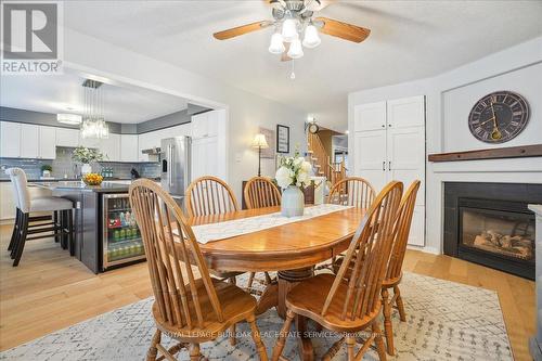 5160 Ridgewell Road E, Burlington, ON - Indoor Photo Showing Dining Room With Fireplace