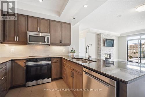 301 - 150 Wellington Street E, Guelph, ON - Indoor Photo Showing Kitchen With Double Sink