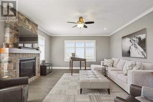 434555 4Th Line, Amaranth, ON - Indoor Photo Showing Living Room With Fireplace