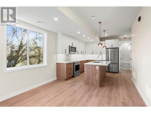 Large Window - Natural Light - 3907 26 Street Unit# 3, Vernon, BC - Indoor Photo Showing Kitchen With Stainless Steel Kitchen With Upgraded Kitchen