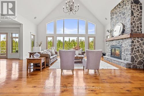 194109 Grey Road 13, Grey Highlands, ON - Indoor Photo Showing Living Room With Fireplace