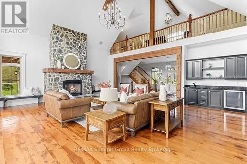 194109 Grey Road 13, Grey Highlands, ON - Indoor Photo Showing Living Room With Fireplace