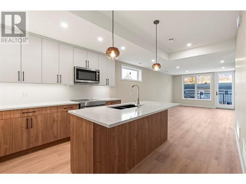 Natural Light Throughout - 3907 26 Street Unit# 1, Vernon, BC - Indoor Photo Showing Kitchen With Double Sink With Upgraded Kitchen