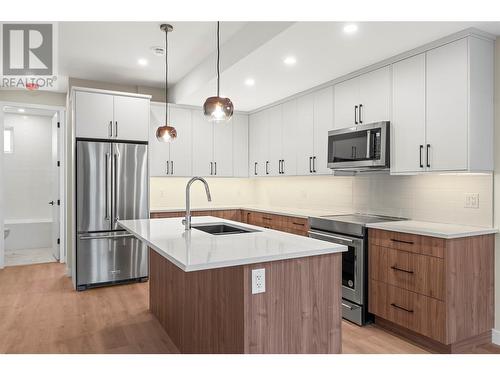 Stainless Steel Appliances Included - 3907 26 Street Unit# 1, Vernon, BC - Indoor Photo Showing Kitchen With Stainless Steel Kitchen With Upgraded Kitchen