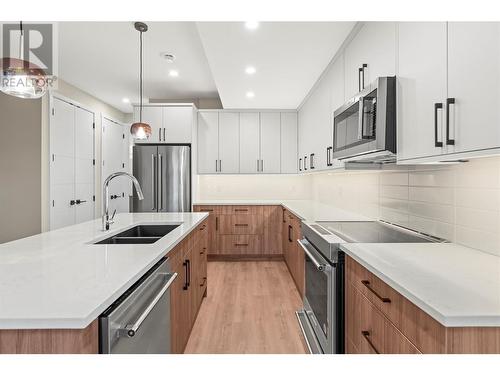 Kitchen Island - Appliances Included - 3907 26 Street Unit# 1, Vernon, BC - Indoor Photo Showing Kitchen With Stainless Steel Kitchen With Double Sink With Upgraded Kitchen