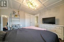 Bedroom featuring a closet and coffered ceiling - 