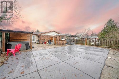 Backyard space with covered inground pool,  hot tub, shed and patio bar - 11 Golden Place, Ingersoll, ON - Outdoor