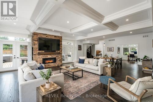 8 Runnymede Road, Port Colborne, ON - Indoor Photo Showing Living Room With Fireplace