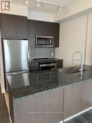 2518 - 4055 Parkside Village Drive, Mississauga, ON - Indoor Photo Showing Kitchen With Stainless Steel Kitchen With Upgraded Kitchen