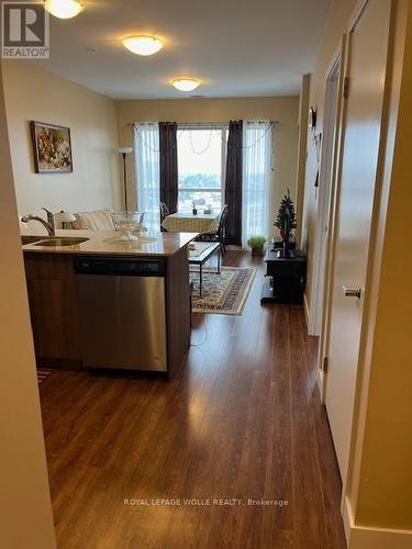 1208 - 1 Victoria Street S, Kitchener, ON - Indoor Photo Showing Kitchen With Double Sink