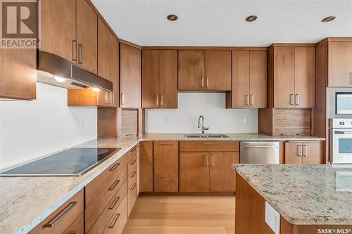 802 2300 Broad Street, Regina, SK - Indoor Photo Showing Kitchen With Double Sink