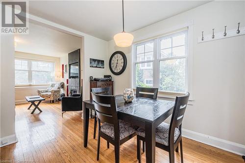 Dining area featuring light wood-type flooring - 48 Dane Street, Kitchener, ON - Indoor Photo Showing Dining Room