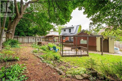 View of yard featuring a deck - 48 Dane Street, Kitchener, ON - Outdoor