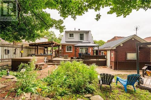 Back of house featuring a gazebo and a deck - 48 Dane Street, Kitchener, ON - Outdoor With Deck Patio Veranda