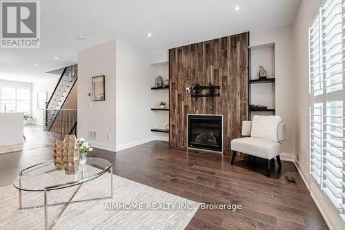 20 Mcgurran Lane, Richmond Hill, ON - Indoor Photo Showing Living Room With Fireplace