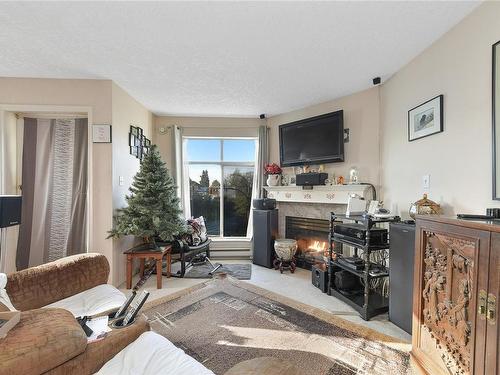 305-2511 Quadra St, Victoria, BC - Indoor Photo Showing Living Room With Fireplace