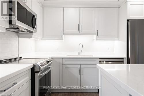 204 - 100 Gordon Street, Stratford, ON - Indoor Photo Showing Kitchen With Double Sink With Upgraded Kitchen