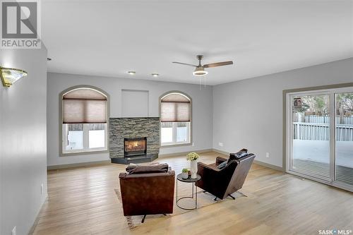 1651 Marshal Crescent, Moose Jaw, SK - Indoor Photo Showing Living Room With Fireplace