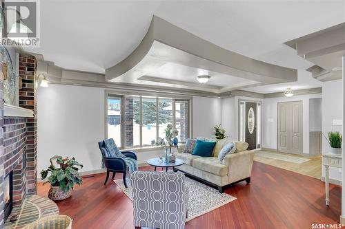 1651 Marshal Crescent, Moose Jaw, SK - Indoor Photo Showing Living Room With Fireplace