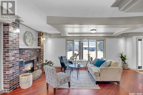 1651 Marshal Crescent, Moose Jaw, SK - Indoor Photo Showing Living Room With Fireplace