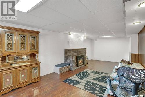 1103 Simpson Avenue, Moose Jaw, SK - Indoor With Fireplace