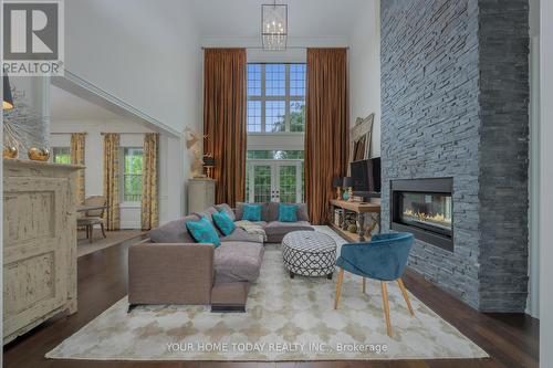 83 Barraclough Boulevard, Halton Hills, ON - Indoor Photo Showing Living Room With Fireplace