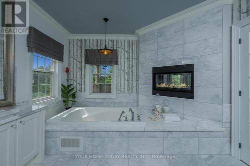 83 Barraclough Boulevard, Halton Hills, ON - Indoor Photo Showing Bathroom With Fireplace