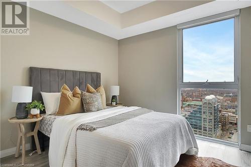 60 Charles Street Unit# 2403, Kitchener, ON - Indoor Photo Showing Bedroom