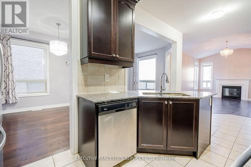 51 Gower Crescent, Brampton, ON - Indoor Photo Showing Kitchen With Fireplace