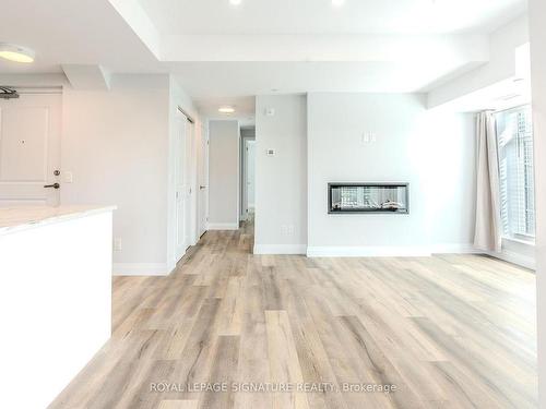 301-153 Wilson St W, Hamilton, ON - Indoor Photo Showing Living Room With Fireplace