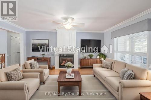 7 Trailwood Place, Wasaga Beach, ON - Indoor Photo Showing Living Room With Fireplace