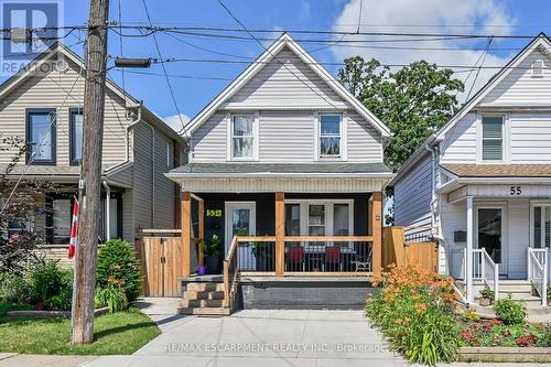 53 1/2 Robins Avenue, Hamilton, ON - Outdoor With Deck Patio Veranda With Facade