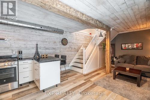 Acc. Struct open concept main level from entrance - 85 Dufferin Street, Stratford, ON - Indoor Photo Showing Kitchen