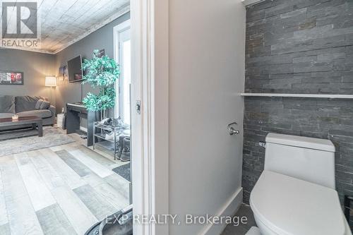 View from inside Acc. Structure three piece bath - 85 Dufferin Street, Stratford, ON - Indoor Photo Showing Bathroom